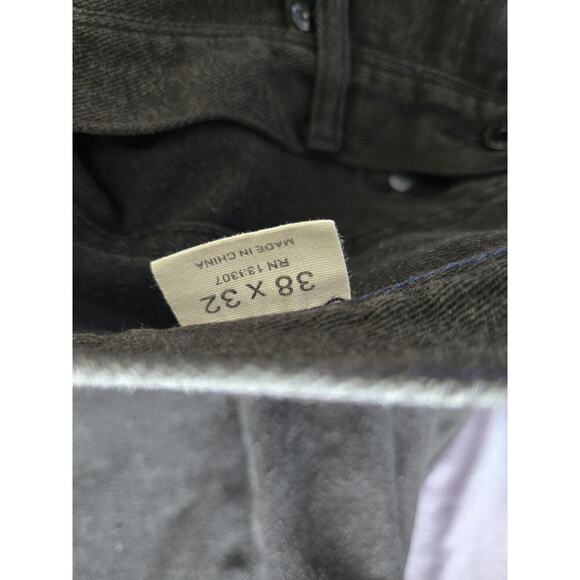 Sean John Mens Y2k 38x32 Black Original Garvey Dark Wash Denim Jeans Loose Baggy - Picture 7 of 11